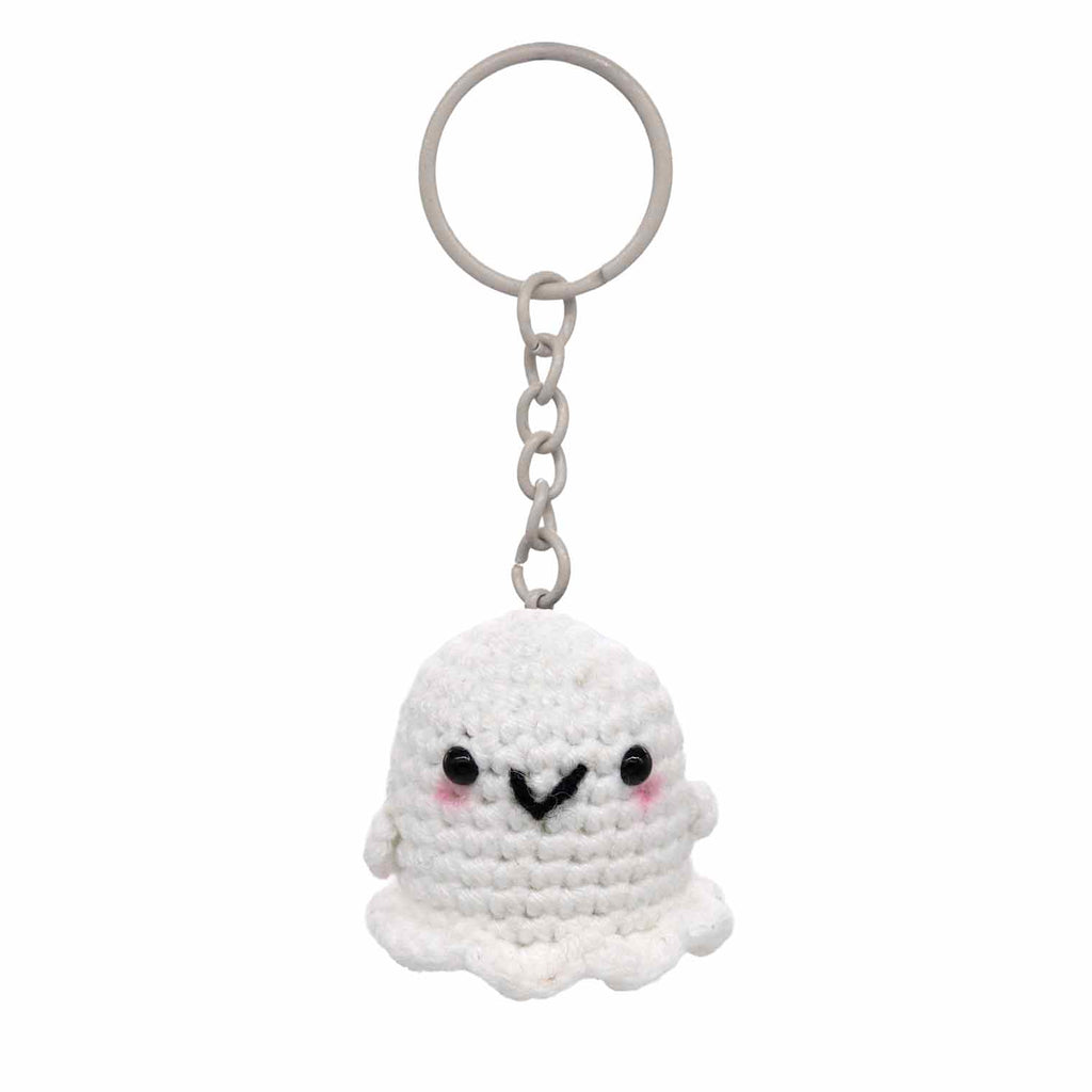 Mini Ghostie Crochet Keyring-Keyrings & Bag Charms-Siesta Crafts
