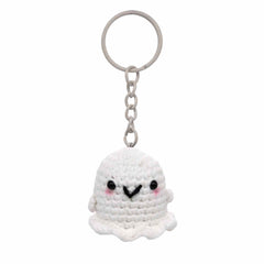 Mini Ghostie Crochet Keyring-Keyrings & Bag Charms-Siesta Crafts