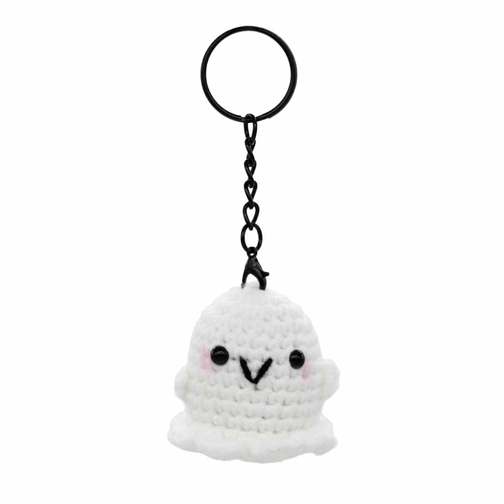 Mini Ghostie Crochet Keyring-Keyrings & Bag Charms-Siesta Crafts