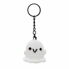 Mini Ghostie Crochet Keyring-Keyrings & Bag Charms-Siesta Crafts