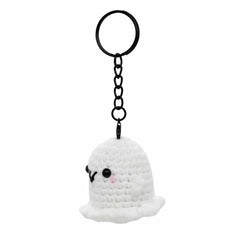 Mini Ghostie Crochet Keyring-Keyrings & Bag Charms-Siesta Crafts