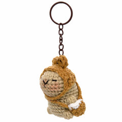 Capybara Crochet Keyring - Bear-Keyrings & Bag Charms-Siesta Crafts