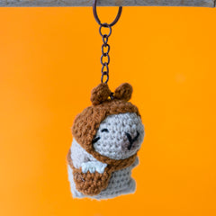 Capybara Crochet Keyring - Bear-Keyrings & Bag Charms-Siesta Crafts