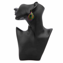 Twisted Bamboo Rainbow Earrings - Loop de Loop-Earrings-Siesta Crafts