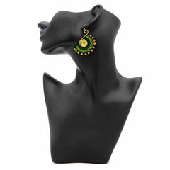 Knotted Cotton Fan Earrings-Earrings-Siesta Crafts