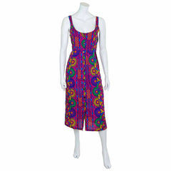 Kaleidoscope Button Up Midi Dress-Dresses-Siesta Crafts