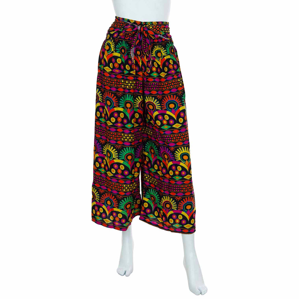 Kaleidoscope Wide Leg Trousers-Trousers-Siesta Crafts