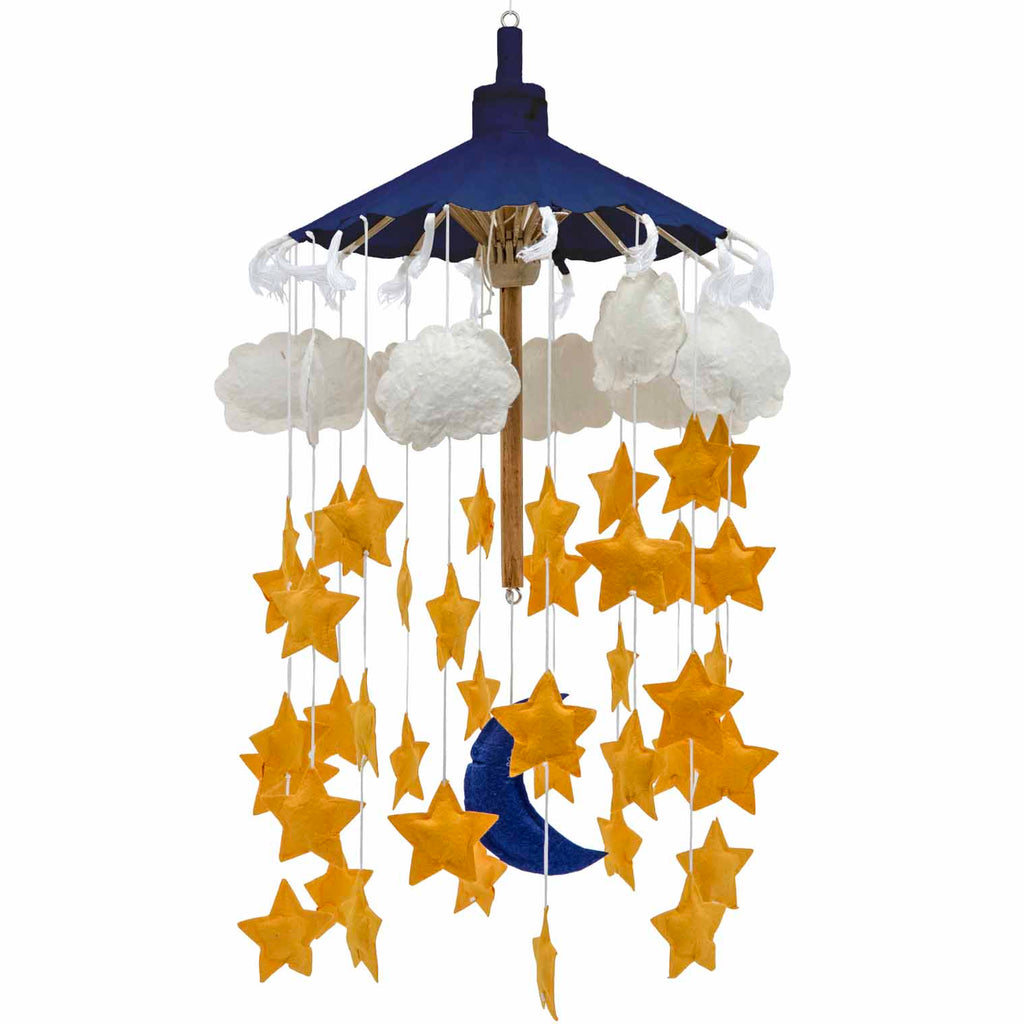 Moon and Stars Saa Paper Mobile-Home Décor-Siesta Crafts