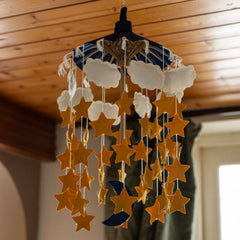 Moon and Stars Saa Paper Mobile-Home Décor-Siesta Crafts