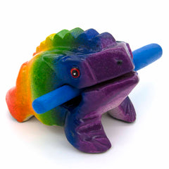 Rainbow Croaking Frog Guiro-Taps & Scrapes-Siesta Crafts