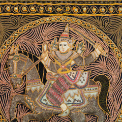 Framed Vintage Kalaga Tapestry No.1 - Warrior on Horse
