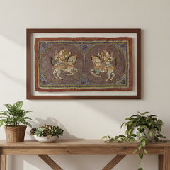 Vintage Kalaga Tapestry No.5 - Warriors on Horseback-Home Décor-Siesta Crafts