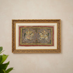 Vintage Kalaga Tapestry No.7 - Warriors on Horseback-Home Décor-Siesta Crafts