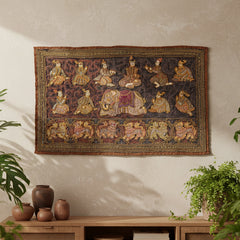Vintage Kalaga Tapestry No.11 - Ceremonial Palace Scene-Home Décor-Siesta Crafts