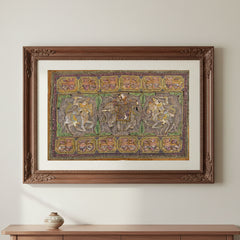 Vintage Kalaga Tapestry No.13 - Battle Scene-Home Décor-Siesta Crafts