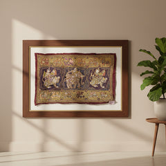 Vintage Kalaga Tapestry No.16 - Battle Scene-Home Décor-Siesta Crafts