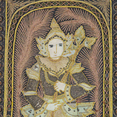 Framed Vintage Kalaga Tapestry No.17 - Thagyamin Nat