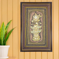 Framed Vintage Kalaga Tapestry No.17 - Thagyamin Nat-Home Décor-Siesta Crafts