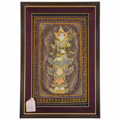 Framed Vintage Kalaga Tapestry No.18 - Thagyamin Nat