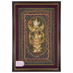 Framed Vintage Kalaga Tapestry No.19 - Thagyamin Nat