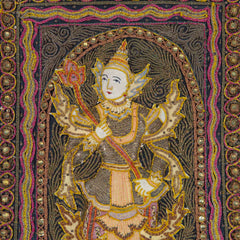 Framed Vintage Kalaga Tapestry No.19 - Thagyamin Nat