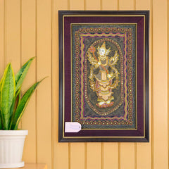 Framed Vintage Kalaga Tapestry No.19 - Thagyamin Nat-Home Décor-Siesta Crafts