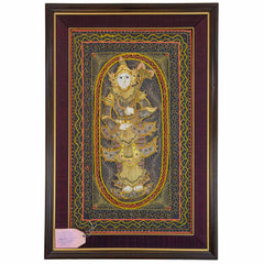 Framed Vintage Kalaga Tapestry No.20 - Thagyamin Nat