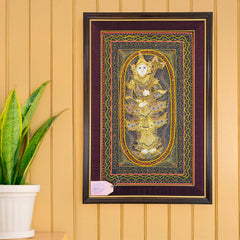 Framed Vintage Kalaga Tapestry No.20 - Thagyamin Nat-Home Décor-Siesta Crafts