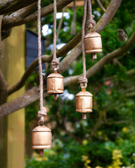 4 Large Bells on Rope-Home Décor-Siesta Crafts