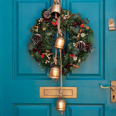 Four Large Bells on Rope-Home Décor-Siesta Crafts