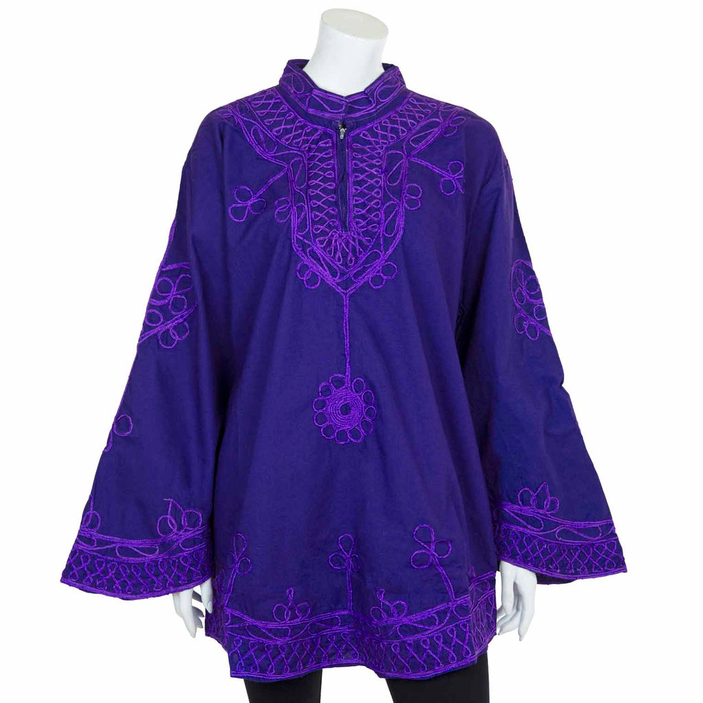 Vintage Jalaba Style Tunic-Tops-Siesta Crafts