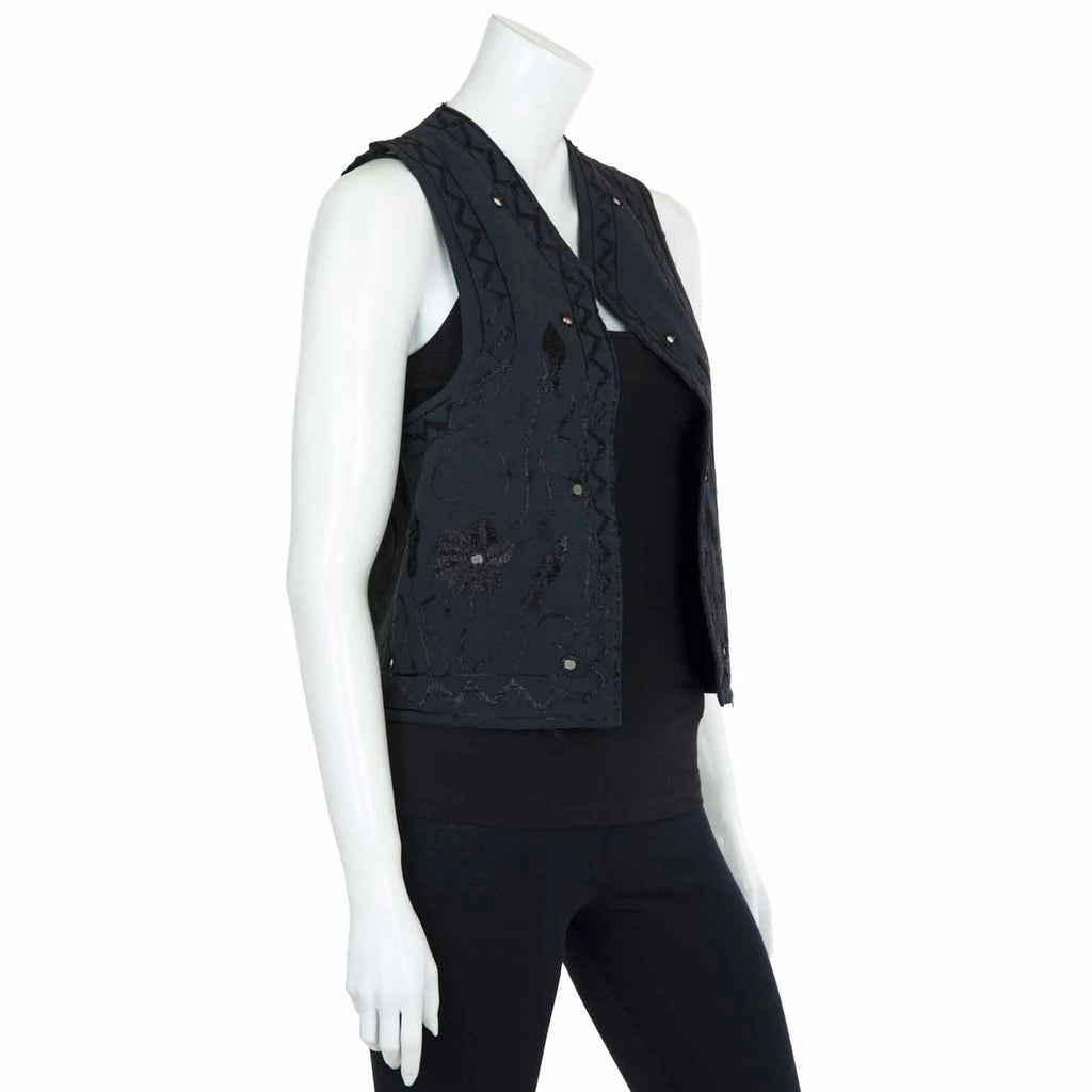 Embroidered Vintage Waistcoat-Coats, Jackets & Ponchos-Siesta Crafts
