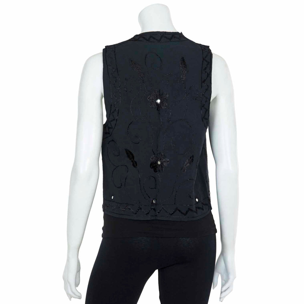 Embroidered Vintage Waistcoat-Coats, Jackets & Ponchos-Siesta Crafts