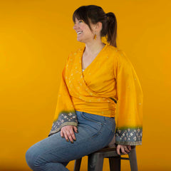 Recycled Sari Wrap Top-Tops-Siesta Crafts