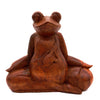 Meditating Frog Woodcarving-Ornaments & Figurines-Siesta Crafts