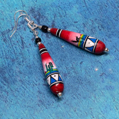 Desert Scene Tear Drop Earrings-Earrings-Siesta Crafts