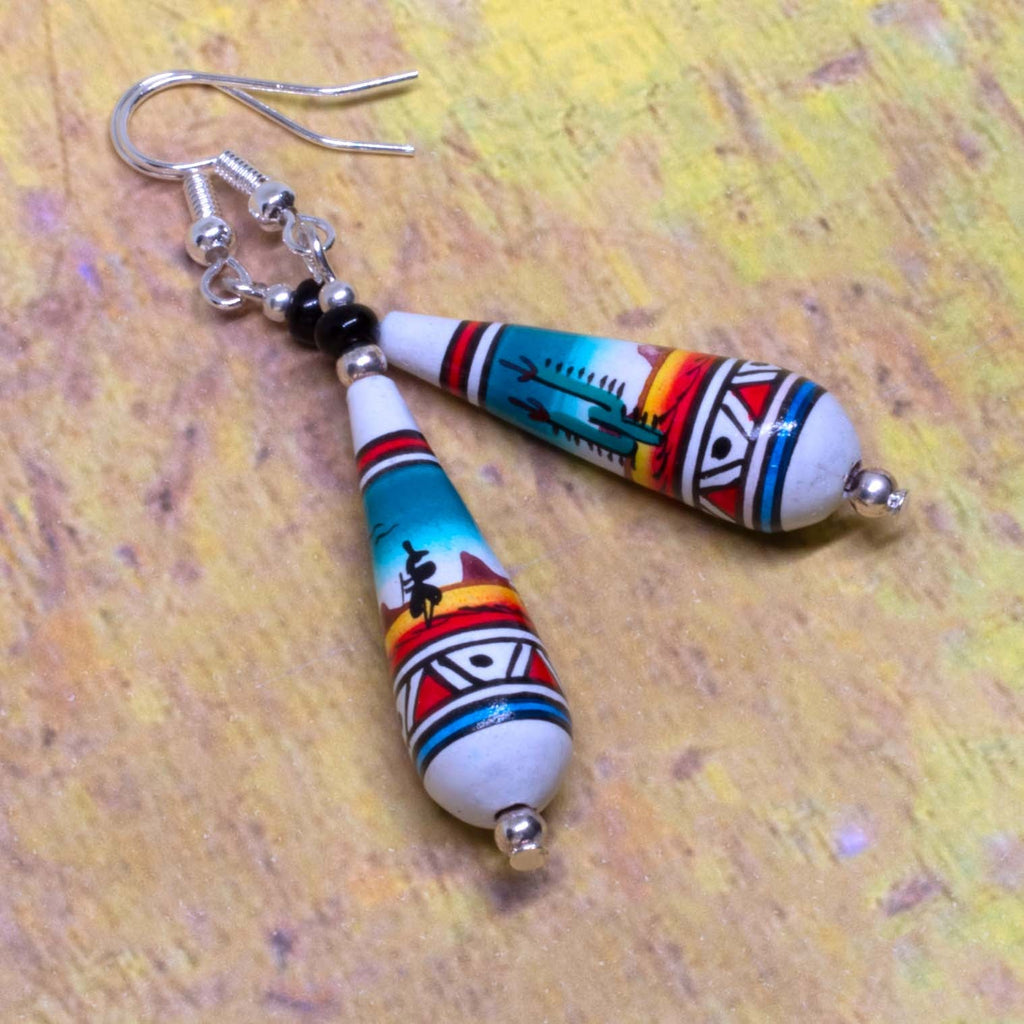 Desert Scene Tear Drop Earrings-Earrings-Siesta Crafts