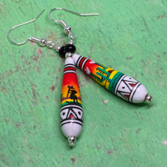 Desert Scene Tear Drop Earrings-Earrings-Siesta Crafts
