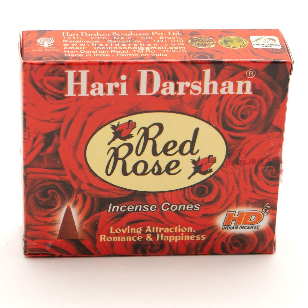 Red Rose Hari Incense Cones-Cone Incense-Siesta Crafts
