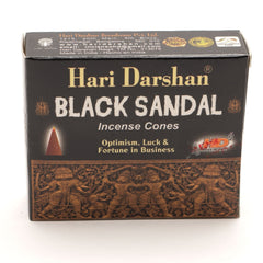 Black Sandal Hari Incense Cones-Cone Incense-Siesta Crafts