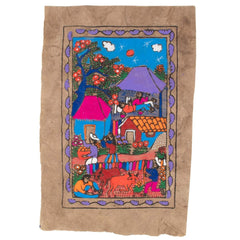 Mexican Scene Bark Painting-Home Décor-Siesta Crafts