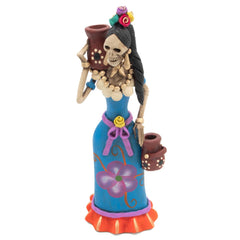 Medium Catrina Ceramic No.49-Ornaments & Figurines-Siesta Crafts
