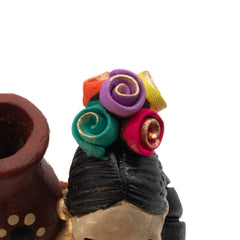 Medium Catrina Ceramic No.49-Ornaments & Figurines-Siesta Crafts