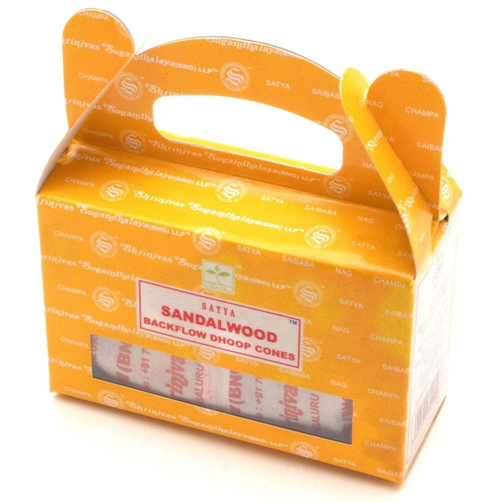 Satya Sandalwood Backflow Cones-Cone Incense-Siesta Crafts