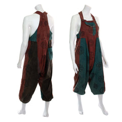 Block Print Harem Dungarees