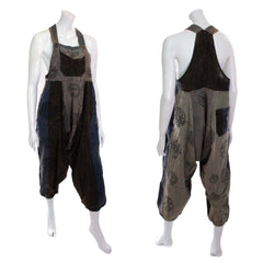 Block Print Harem Dungarees