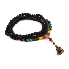 Lava Bead and Chakra Buddha Mallah Beads-Buddhism-Siesta Crafts