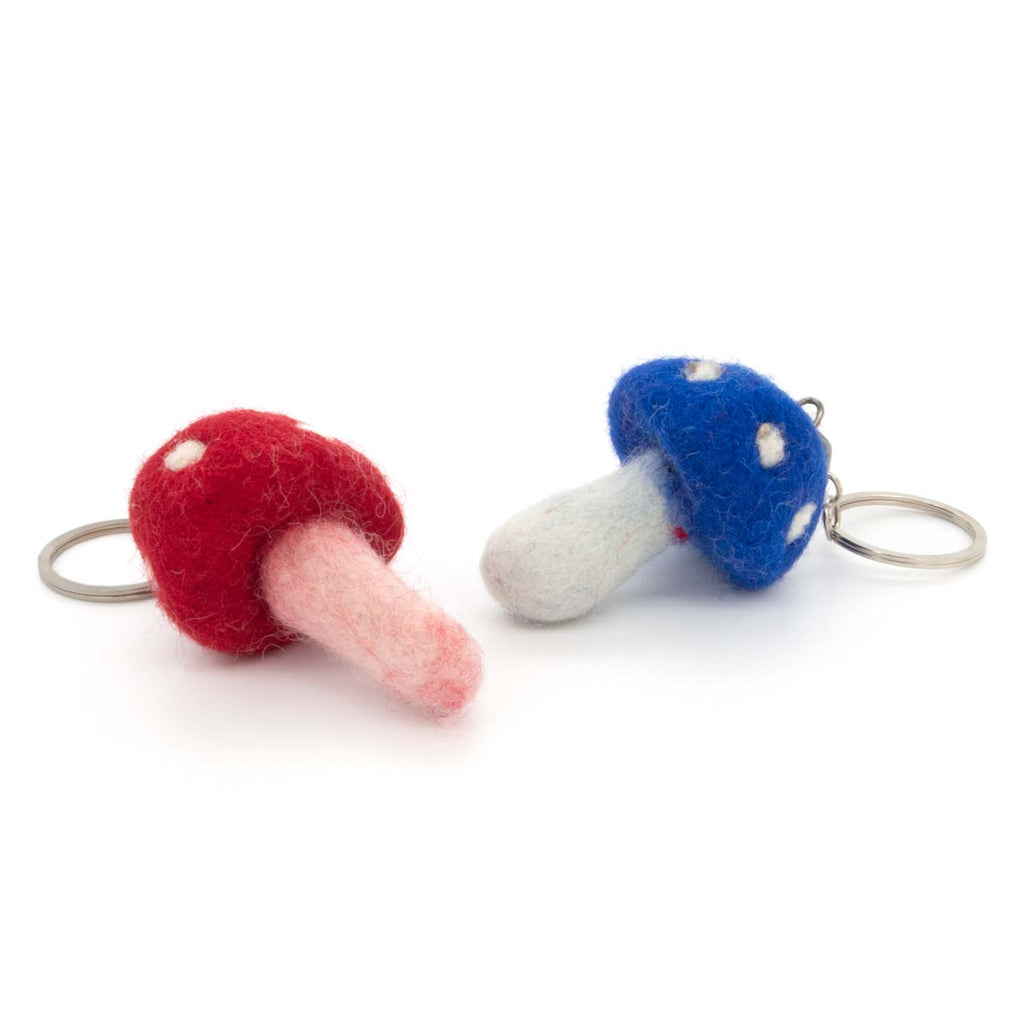 Mushroom Felt Keyring-Keyrings & Bag Charms-Siesta Crafts