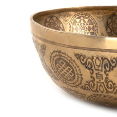 Buddha Etched Singing Bowl No.18-Singing Bowls-Siesta Crafts