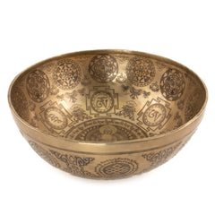 Buddha Etched Singing Bowl No.18-Singing Bowls-Siesta Crafts